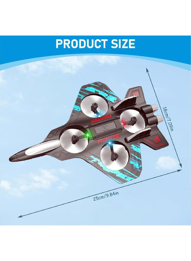 Eworld RC Remote Control Airplane 2.4G Fighter Glider Drone, Durable EPP Foam Hobby Plane Toy for Kids & Adults - Image 2
