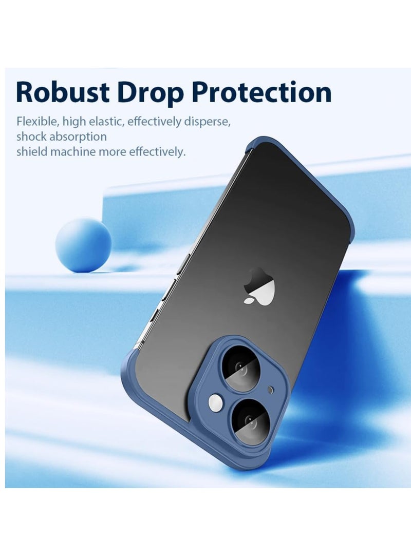 KASTWAVE iPhone Case TPU Bumper, Compatible for iPhone 15 Case with Thin Lens Protection Case, Frameless Four Corner Fall Protection Mat, Slim Shockproof Soft TPU Silicone Cover, 1Pcs, Blue  - Image 5