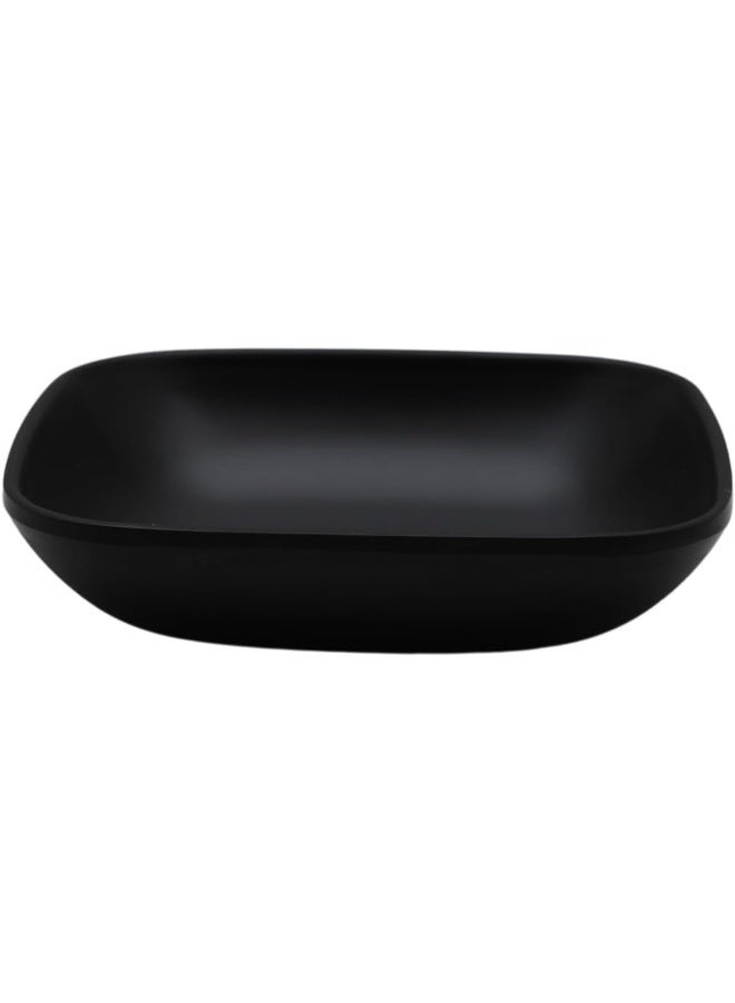 DINEWELL DINEWELL MELAMINE MATT SQUARE SAUCE DISH BLACK  - Image 1