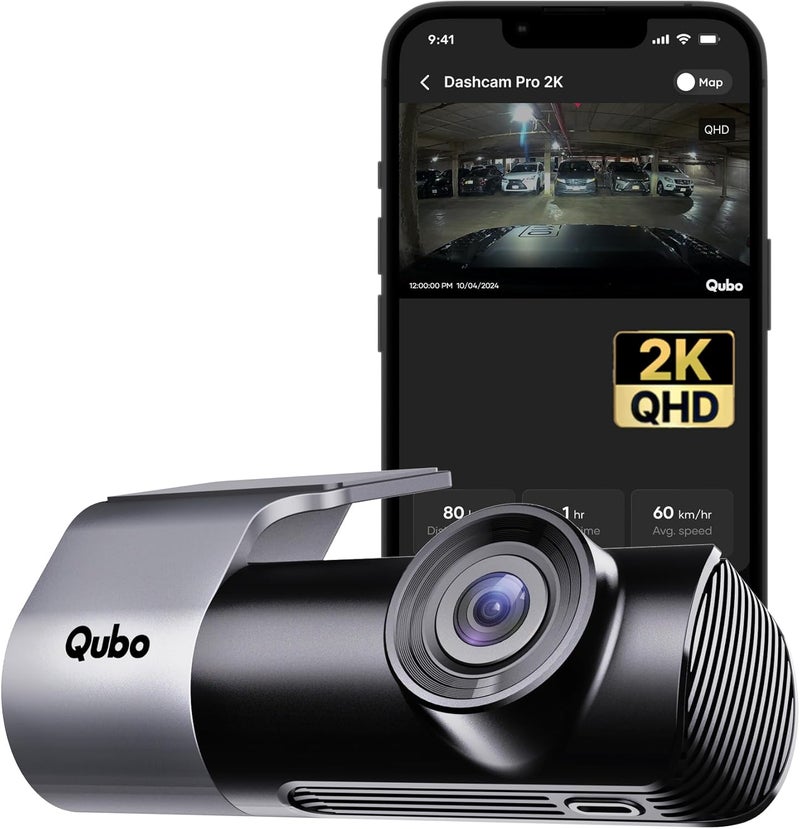 Qubo Car Dash Camera Pro Dash Cam, Car Gadget Dashboard Camera from Hero Group | Made in India Dashcam | Full HD 1080p | Wide Angle View | G-Sensor | WiFi | Emergency Recording - Image 1