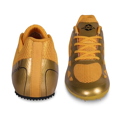 Nivia Spirit Running Spikes Track & Field Shoes for Men/Golden (Size-UK03) - Image 5