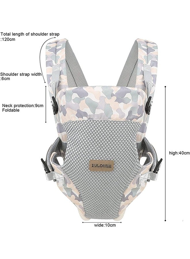Beauenty Baby Carrier, Embrace Cozy 4-in-1 Infant Carrier Ergonomic Adjustable Holder Portable Convertible Front and Back Backpack Carry for Infants Toddlers Babies Girl and Boy (Camouflage) - Image 2