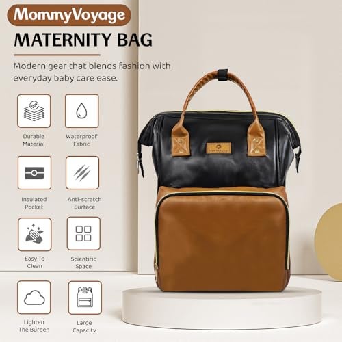 StarAndDaisy Diaper Bag for Mothers for Travel – 27L Lightweight Waterproof Leatherite Diaper Bag/Baby Bag for Mother Travel with 15 Multi-Purpose Pockets & Quick Access Diaper Pocket - Image 2