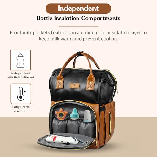 StarAndDaisy Diaper Bag for Mothers for Travel – 27L Lightweight Waterproof Leatherite Diaper Bag/Baby Bag for Mother Travel with 15 Multi-Purpose Pockets & Quick Access Diaper Pocket - Image 3