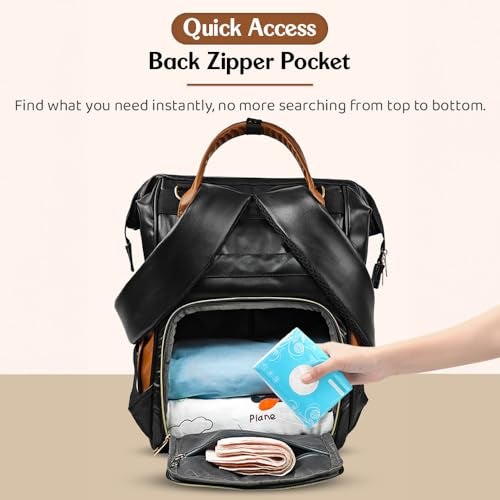 StarAndDaisy Diaper Bag for Mothers for Travel – 27L Lightweight Waterproof Leatherite Diaper Bag/Baby Bag for Mother Travel with 15 Multi-Purpose Pockets & Quick Access Diaper Pocket - Image 4