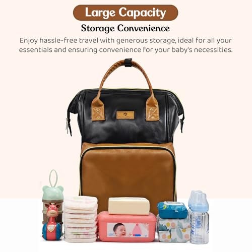 StarAndDaisy Diaper Bag for Mothers for Travel – 27L Lightweight Waterproof Leatherite Diaper Bag/Baby Bag for Mother Travel with 15 Multi-Purpose Pockets & Quick Access Diaper Pocket - Image 5