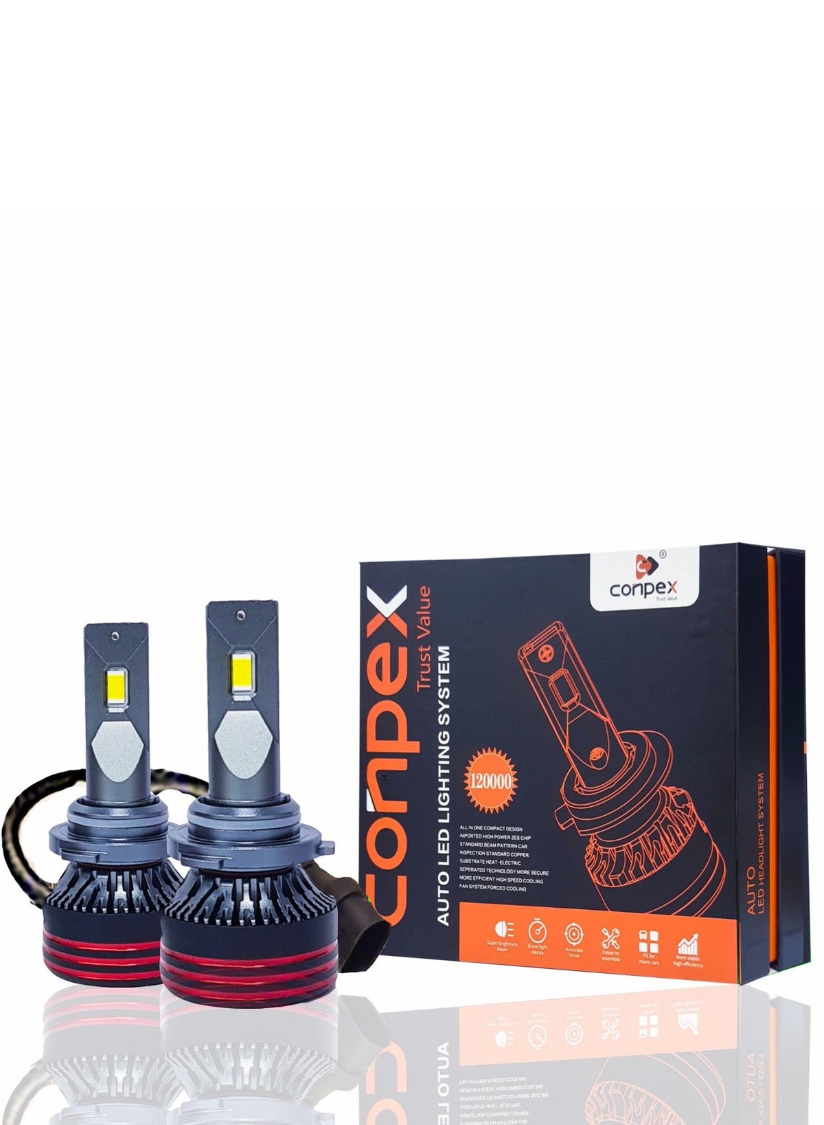 Conpex M8 Pro 9006 led Headlight Bulbs Conversion Kit | Best Price UAE ...