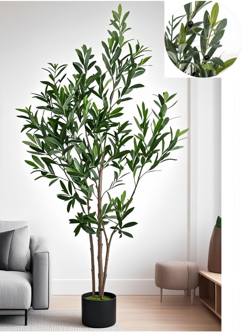 XICEN Artificial Olive Trees Plant, 1.5M Olive Tree with Lifelike Olive Branches and Fruits for Indoor & Outdoor Decor, Home, Office, Garden, and Housewarming Gifts  - Image 1