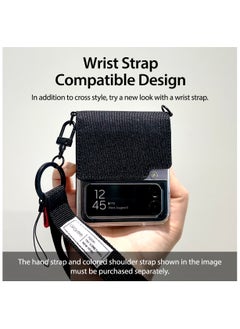 Z Flip 4 Canvas Diary Black