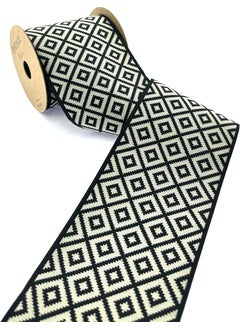 Fantastic Gingham Pattern Woven Wide Curtain Border Accessory (10 Cm. Width - 3.5 Mt. Length)  - Image 1