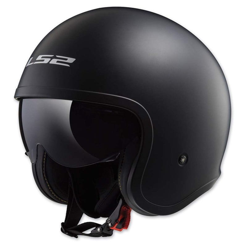LS2 Helmets Open Face Spitfire Helmet Matte Black XSmall