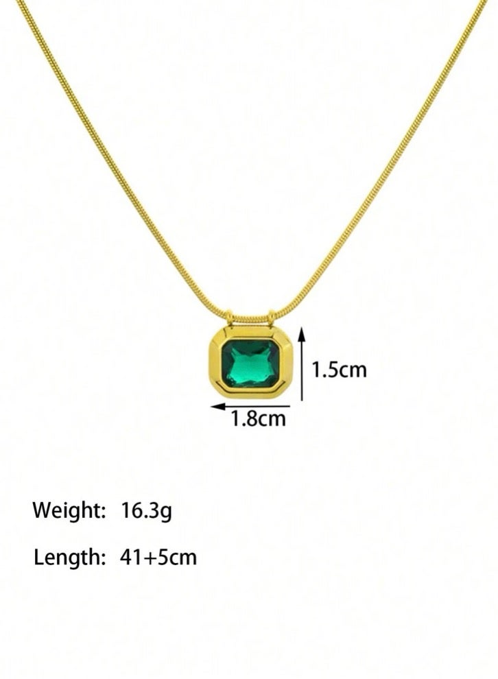 نون-شى سلسال نسائي أنيق من الاستانلس ستيل مطلي باللون الذهبي عيار 18 - Image 4