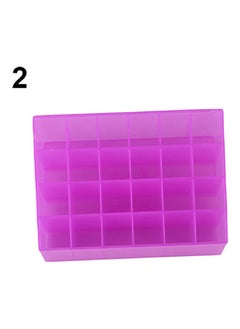 NIBEMINENT Makeup 24 Lipstick Gloss Cosmetic Storage Display Stand Holder Rack Organizer Purple  - Image 1