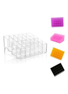 NIBEMINENT Makeup 24 Lipstick Gloss Cosmetic Storage Display Stand Holder Rack Organizer Purple  - Image 3