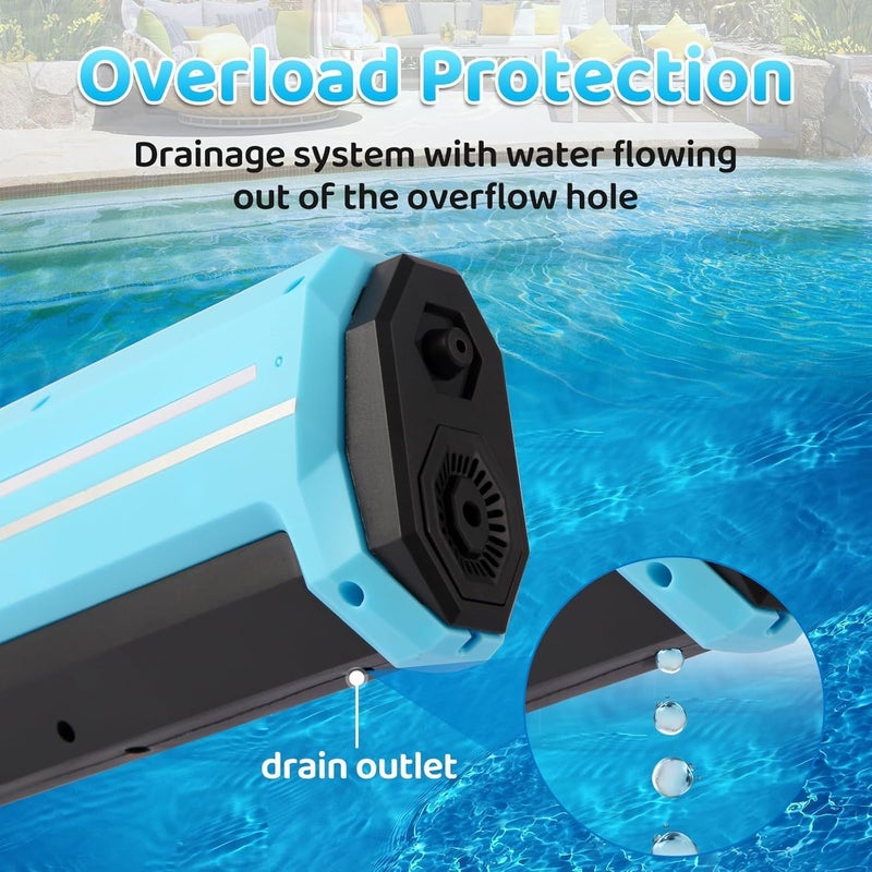 Moonmen Water Guns for Adults Kids, Automatic Suction Water Gun with Waterproof Design & 25-32Ft Shooting Range, Summer Swimming Pool Beach Outdoor Party Toys (White) - Image 5