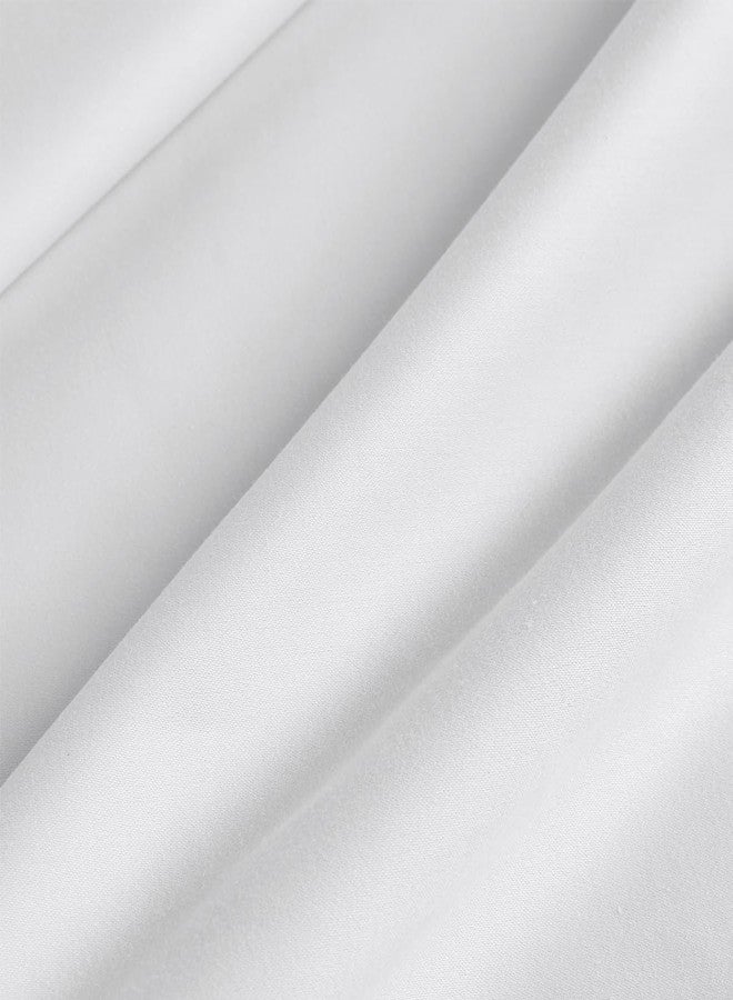 Christy Premium Sateen Queen Fitted Sheet | 100% Cotton | 500 Thread Count | Timeless Design | Super Soft and Silky Finish | White - Image 3