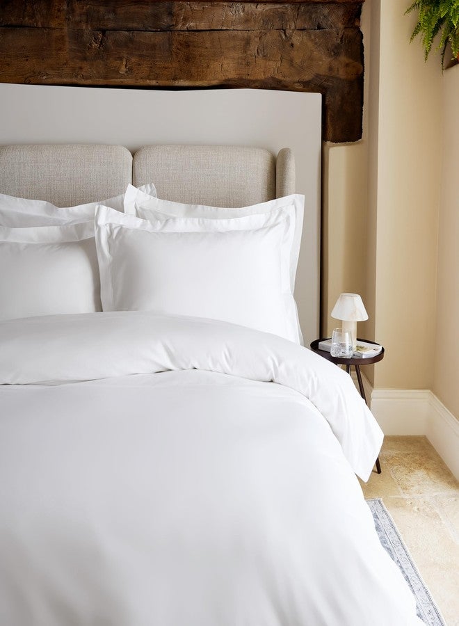 Christy Premium Sateen Queen Fitted Sheet | 100% Cotton | 500 Thread Count | Timeless Design | Super Soft and Silky Finish | White - Image 5