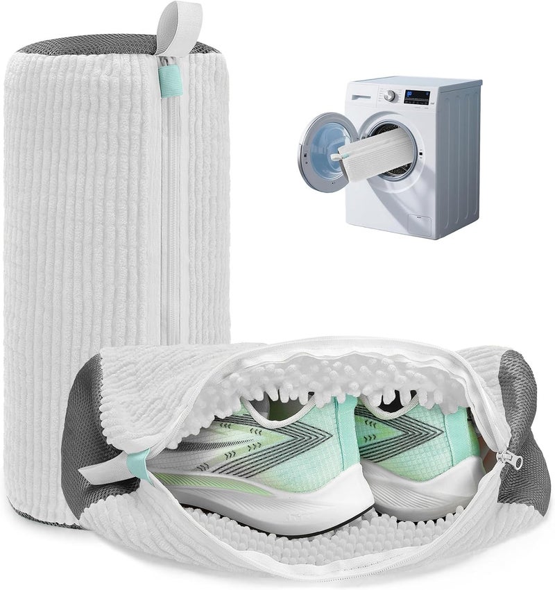ngfhf Shoe Washing Machine Bag Laundry Shoe Bag for Washer and Dryer Reusable 2pc Shoe Cleaning Bags for Sneakers 360° Deep Cleaning Machine for All Shoes Types With Self-locking Zipper - Image 1