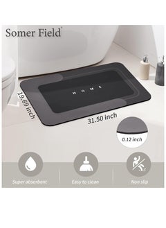 Somerfield Somer Field - Bath Mats, Anti-Slip Bathroom Floor Mats and Quick Dry Bath Rug, Super Absorbent Bathtub Mat with Non-Slip, Thickened, Soft, Easier Clean Carpet - Best Buy (40 X 60 Cm, Rectangular)  - Image 2