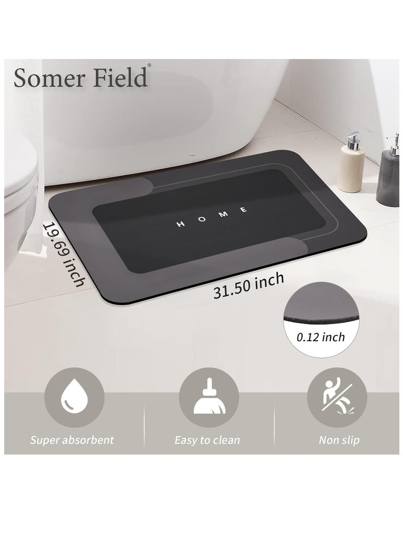 Somerfield Somer Field - Bath Mats, Anti-Slip Bathroom Floor Mats and Quick Dry Bath Rug, Super Absorbent Bathtub Mat with Non-Slip, Thickened, Soft, Easier Clean Carpet - Best Buy (40 X 60 Cm, Rectangular) - Image 2
