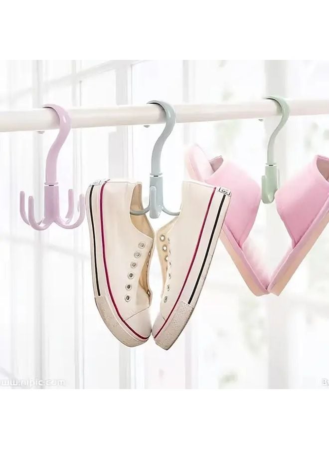 10 قطعة منظم خطافات متعددة مثبت على الحائط خطافات لولبية لاصقة للتثبيت أبيض وردي - Image 5