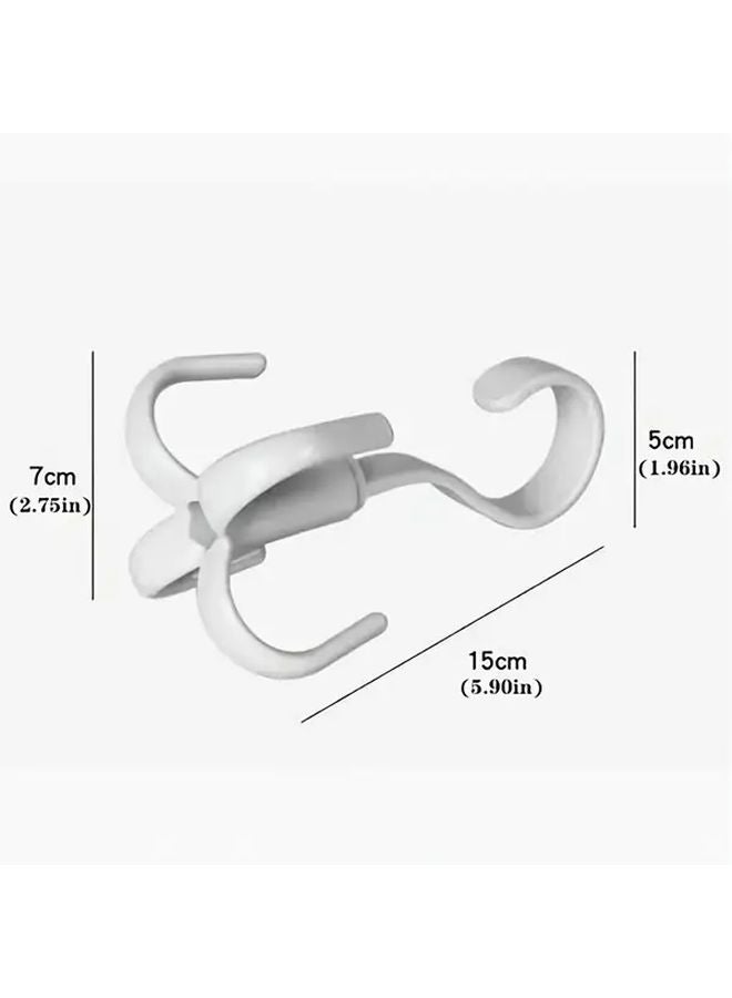 10 قطعة منظم خطافات متعددة مثبت على الحائط خطافات لولبية لاصقة للتثبيت أبيض وردي - Image 4