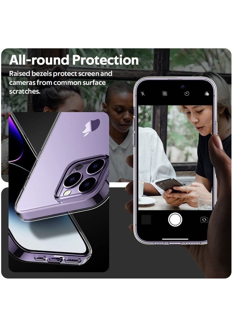 DUSALA iPhone 14 Pro Case Clear, Ultra [Slim Thin] Flexible Clear TPU Scratch Resistant Gel Rubber Soft Silicone Protective Case Cover for iPhone 14 Pro 6.1-inch - Image 5