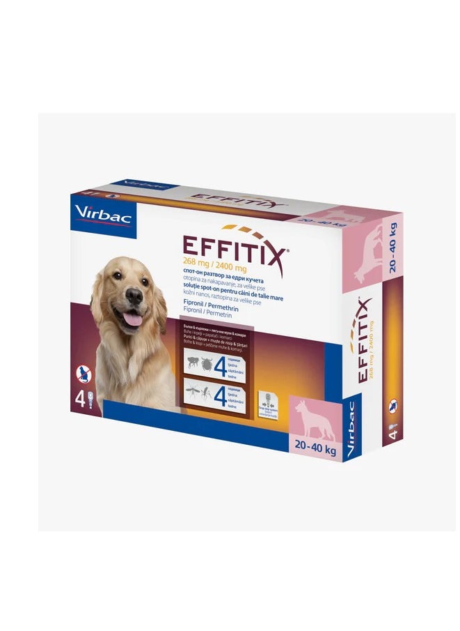 VIRBAC | Effitix Spot On solution For Medium Dog To control infestations of ticks, fleas, mosquitoes and sandflies (20-40 kg) | 1 Dose - pzsku/ZB01B33E8348F61851D3BZ/45/_/1720630580/208c4253-090d-424f-b250-71bd931273a4