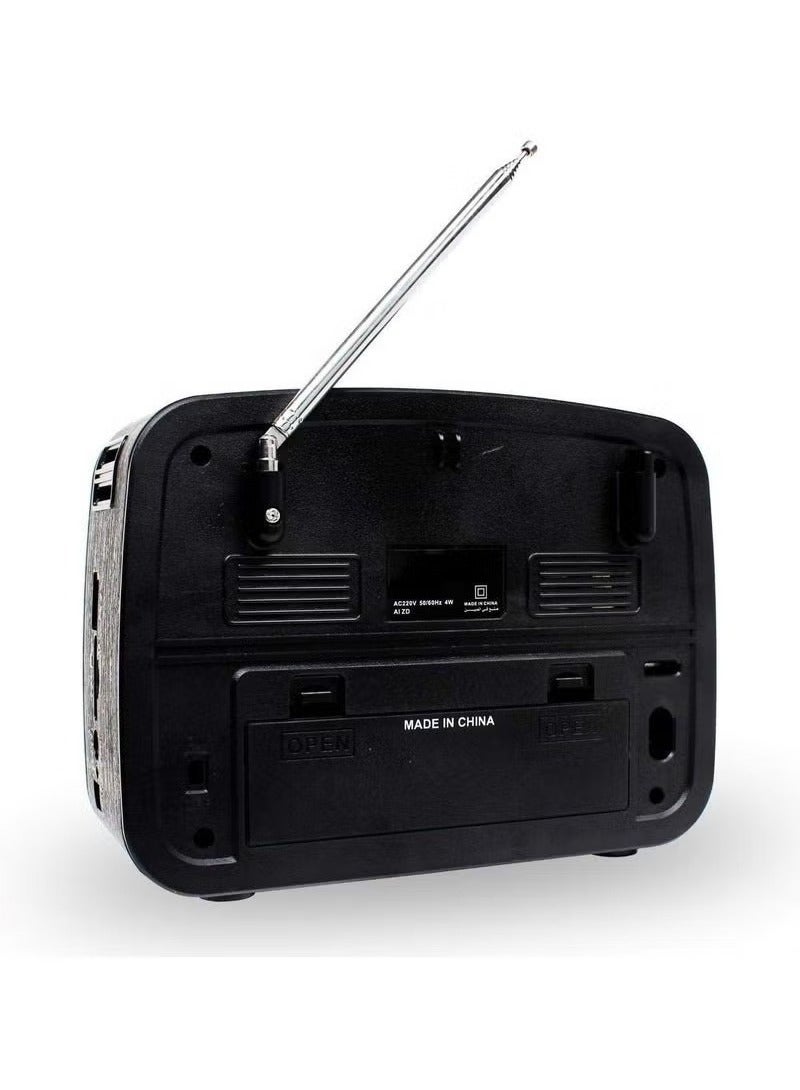 Denx Rechargeable Radio, Portable Radio AM FM Transistor with Best Sound, Solar/Battery Operated Radio, Support TF Card/USB Playing  - Image 3