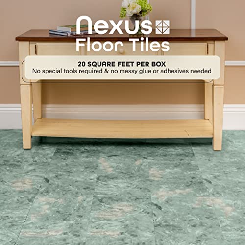 Achim Home Furnishings FTVMA42220 Nexus 12-Inch Vinyl Tile, Marble Verde Vein, 20-Pack, 12"W x 12"L x 1.2mm T - Image 2