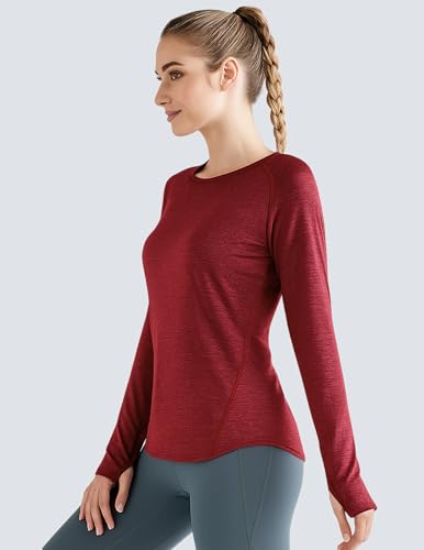 Liberty Pro 4-Pack: Womens Long Sleeve Athletic Tops with Thumb Holes – Dry Fit Active Crewneck Workout Tees (Set 4, XX-Large) - Image 4