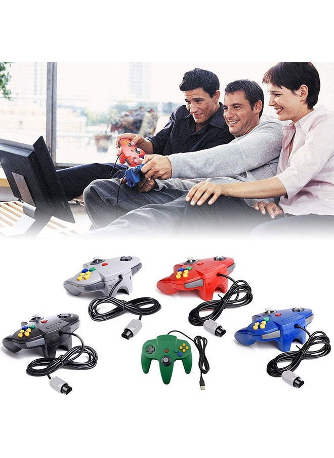 Generic - N64 Controller Classic Wired 64-bit Gamepad Joystick 64 Video Game Console - Image 1