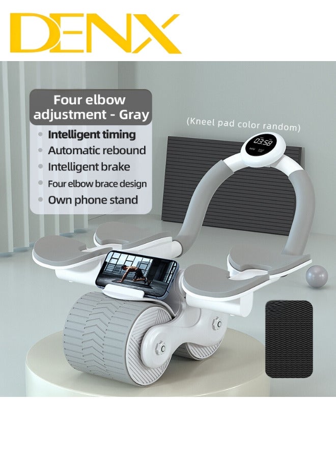 دينكس عجلة تمارين دوارة للبطن مع دعامة للكوع و الركبه وحامل للجوال للياقة البدنية المنزلية, متعددة الالوان - Image 2