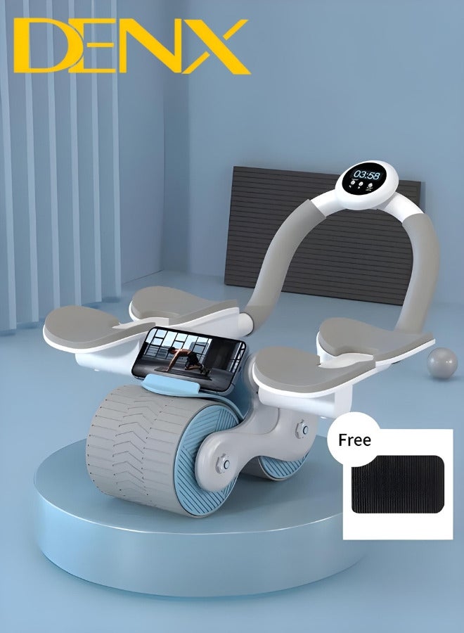 دينكس عجلة تمارين دوارة للبطن مع دعامة للكوع و الركبه وحامل للجوال للياقة البدنية المنزلية, متعددة الالوان - Image 4