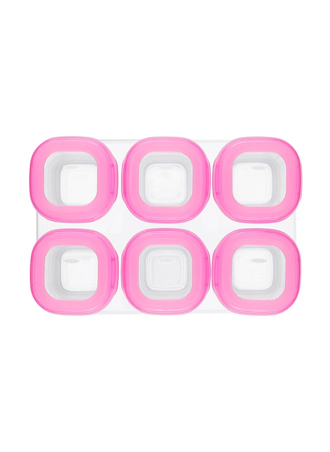OXO TOT - Baby Blocks Freezer Storage Containers (2Oz) - Pink - Image 1