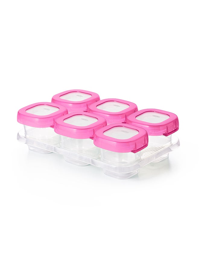 OXO TOT - Baby Blocks Freezer Storage Containers (2Oz) - Pink - Image 1