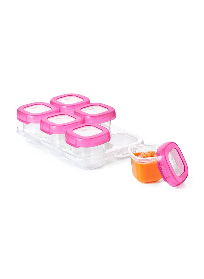 OXO TOT - Baby Blocks Freezer Storage Containers (2Oz) - Pink - Image 1