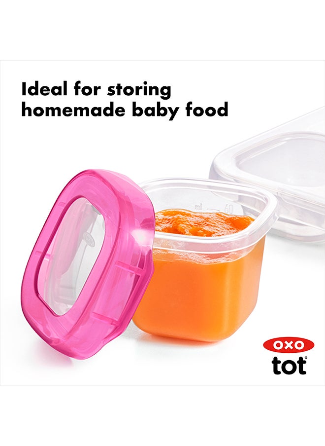 OXO TOT - Baby Blocks Freezer Storage Containers (2Oz) - Pink - Image 1