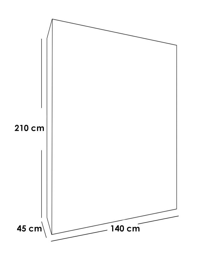 Joints خزانة ملابس Engineered Wood بيضاء 140*210*45 سم - Image 2