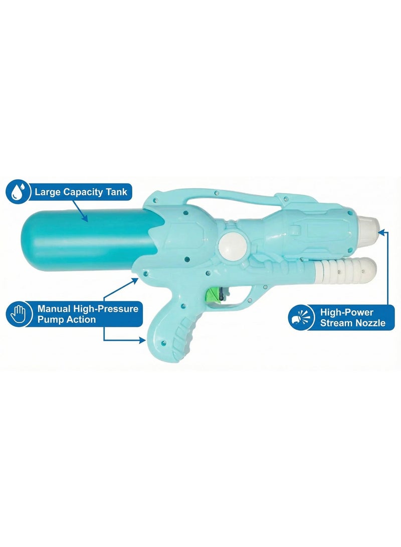 REZZOSS High Pressure Manual Water Gun for Kids & Adults – Continuous Stream Squirt Gun Blaster | No Batteries Needed Pump Action Soaker for Summer Pool Party, Beach & Outdoor Water Fighting | Leak Proof Long Range Spray Toy | Durable Gift for Boys & Girls (Teal) - Image 3