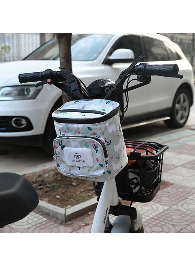 general Electric car hanging bag front waterproof battery car storage bag tram storage pocket large capacity motorcycle hanging bag mobile phone bag - Image 1