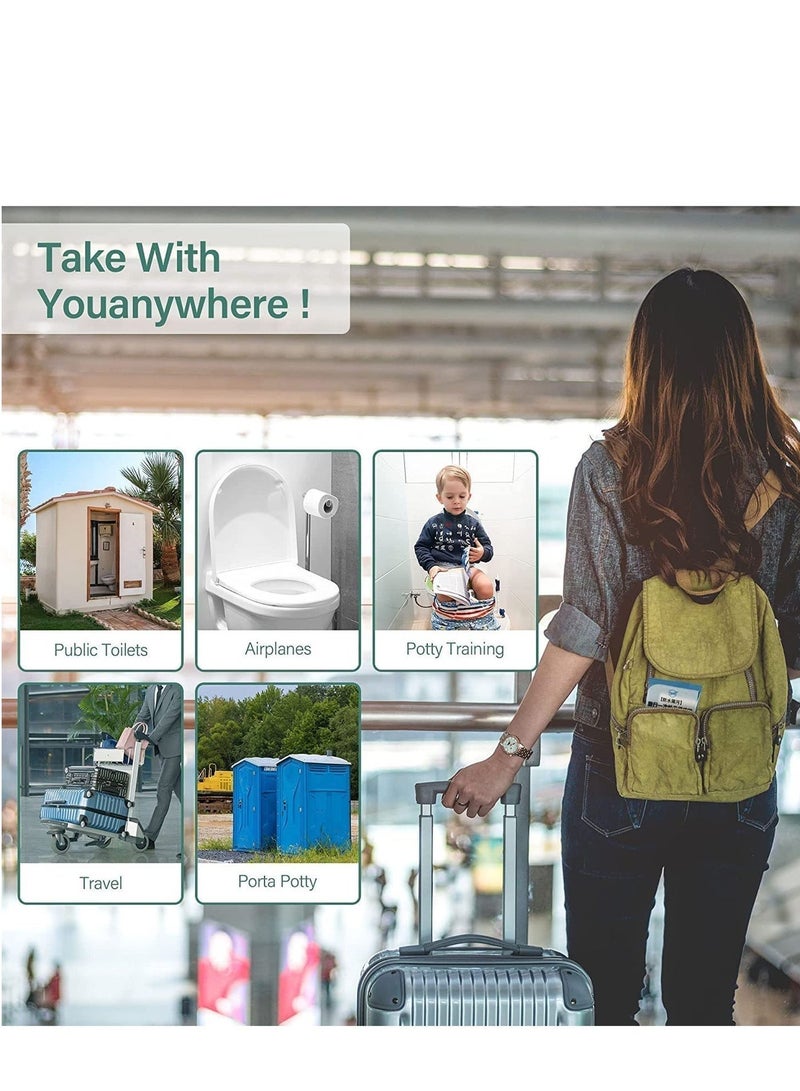 Toilet Seat Covers  Disposable Waterproof Individually Wrapped Large Portable Potty Seat Covers for Kids Potty Training Road Trip and Public Restrooms (Blue) - Image 5