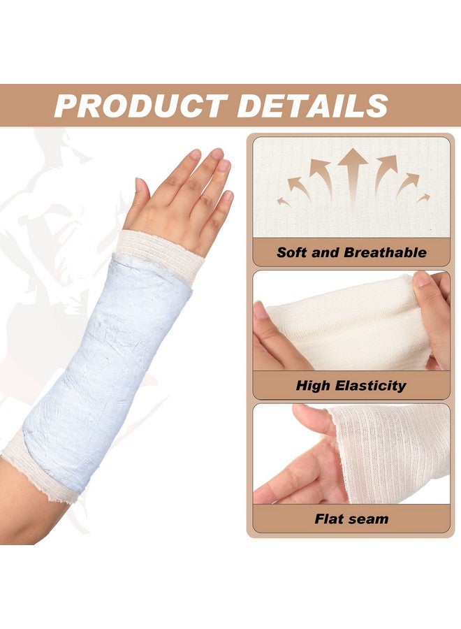 Nuanchu Cotton Stockinette Tubular Elastic Bandage Cast Sleeve Roll Elastic Wrap Tube Bandages Comfortable Cast Stockinette for Arm Leg Knee Prewrap(White,4 Inch X 5.47 Yard) - Image 2