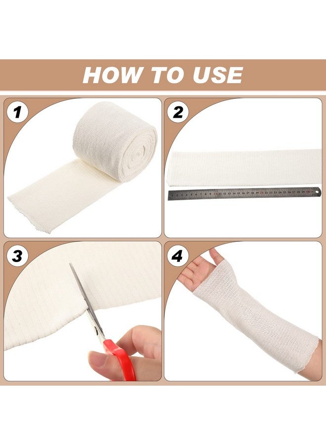 Nuanchu Cotton Stockinette Tubular Elastic Bandage Cast Sleeve Roll Elastic Wrap Tube Bandages Comfortable Cast Stockinette for Arm Leg Knee Prewrap(White,4 Inch X 5.47 Yard) - Image 3