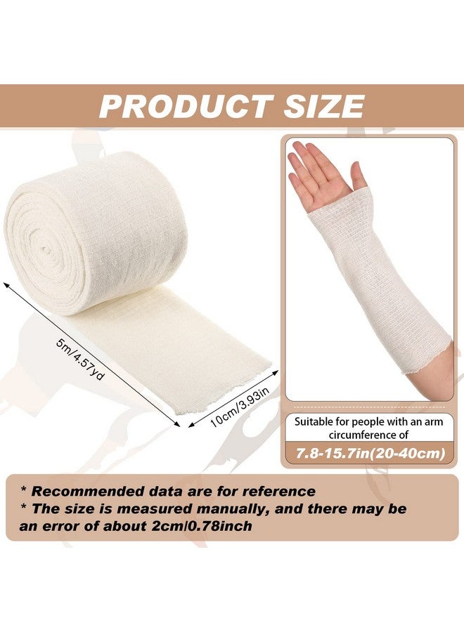 Nuanchu Cotton Stockinette Tubular Elastic Bandage Cast Sleeve Roll Elastic Wrap Tube Bandages Comfortable Cast Stockinette for Arm Leg Knee Prewrap(White,4 Inch X 5.47 Yard) - Image 1