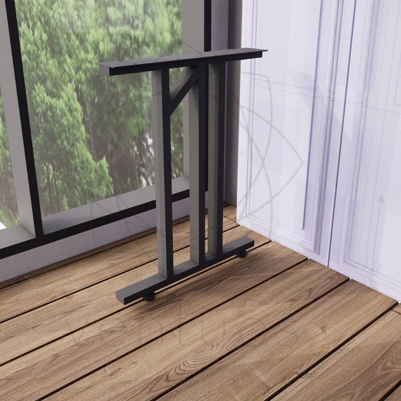 Ventuos KGroup Metal Table Legs 0Shaped 18 Inch Desk Legs Modern Welded Cast Iron Dining Table Legs Base DIY Industrial Table Legs 2pcs Set Black 1 Shape Leg - Image 5
