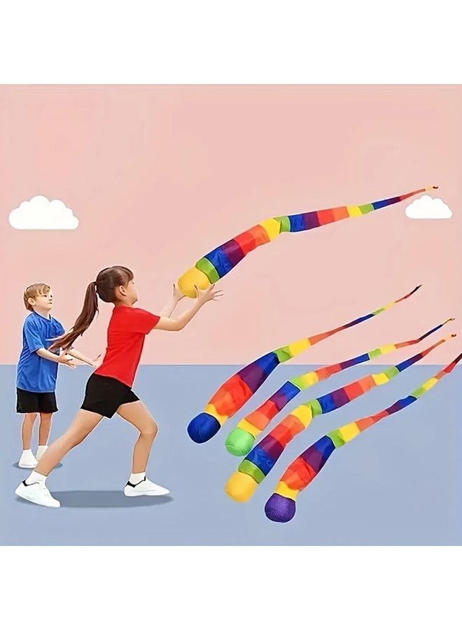 Multicolour Soft Rainbow Tail Comet Ball 23.6 Inch Indoor Outdoor Throwing Game Toy - Image 1