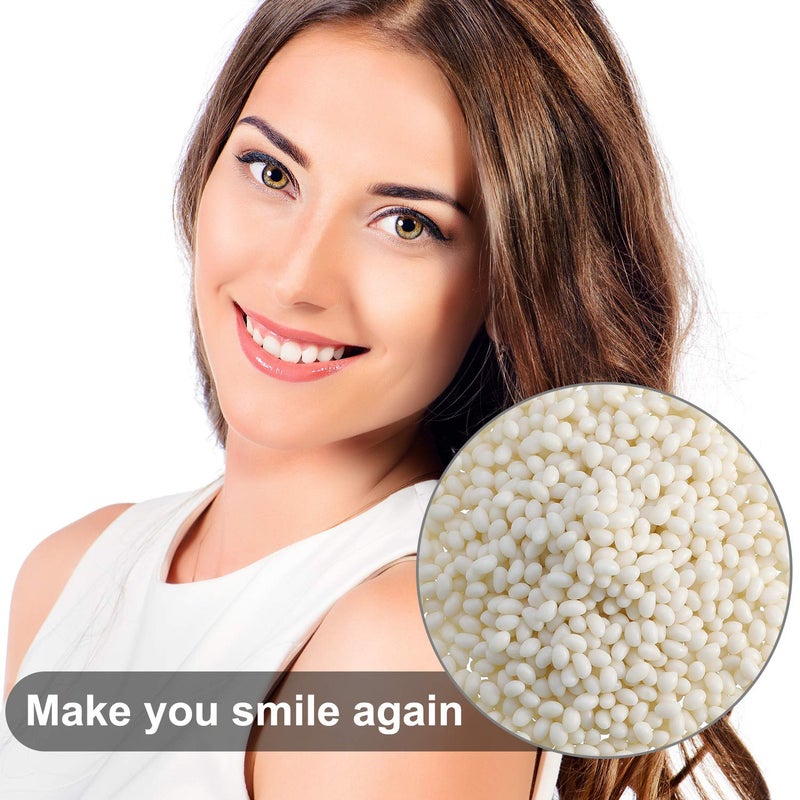Nuanchu 100g Bead Teeth Tooth Solid Gel Replacement Moldable Thermal Fitting Bead Teeth Pellet Fake Teeth Filler for Missing Broken Tooth Halloween Scary Themed Party Makeup - Image 5