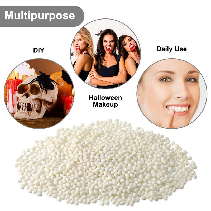 Nuanchu 100g Bead Teeth Tooth Solid Gel Replacement Moldable Thermal Fitting Bead Teeth Pellet Fake Teeth Filler for Missing Broken Tooth Halloween Scary Themed Party Makeup - Image 3