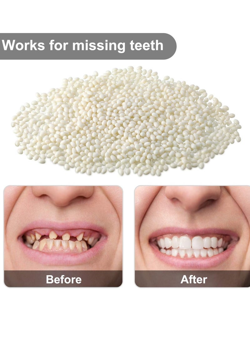 Nuanchu 100g Tooth Solid Gel Temporary Repair Kit Moldable Thermal Fitting Bead Teeth Pellet Adhesive Fake Teeth for Halloween Scary Themed Party Makeup Filling Fix the Missing Broken Tooth  - Image 3